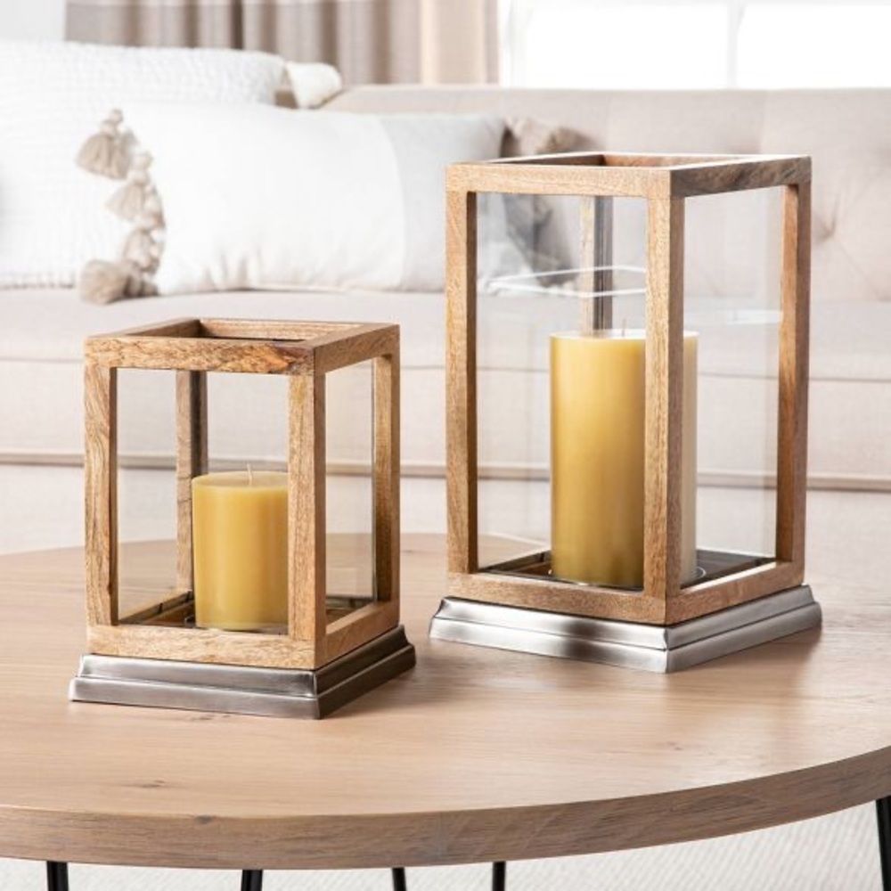 Wood & Glass Lantern -Hearth & Hand™ with Magnolia
